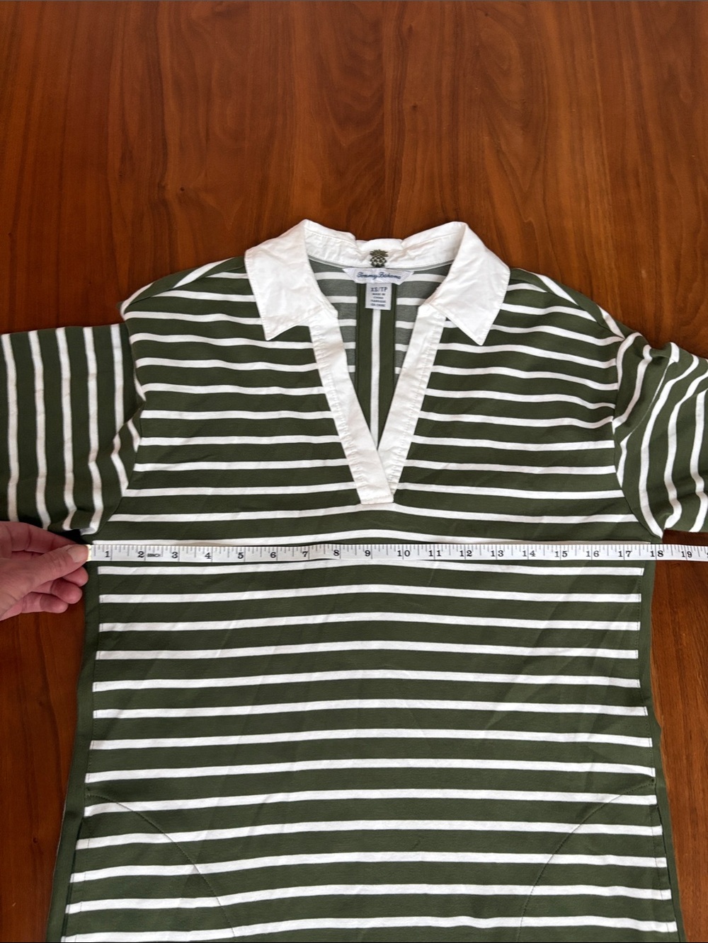 Tommy Bahama Jovanna Rugby Dress in Olive Tree Size XS - Picture 9 of 10